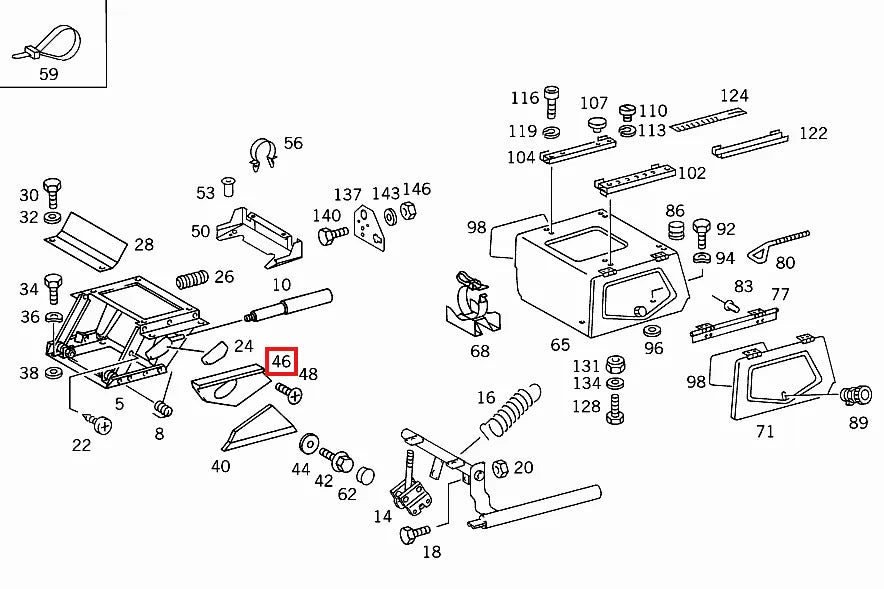 Cache Supérieur Sous Siège Avant pour Mercedes Classe G W463 (2012-2018) - Revvo