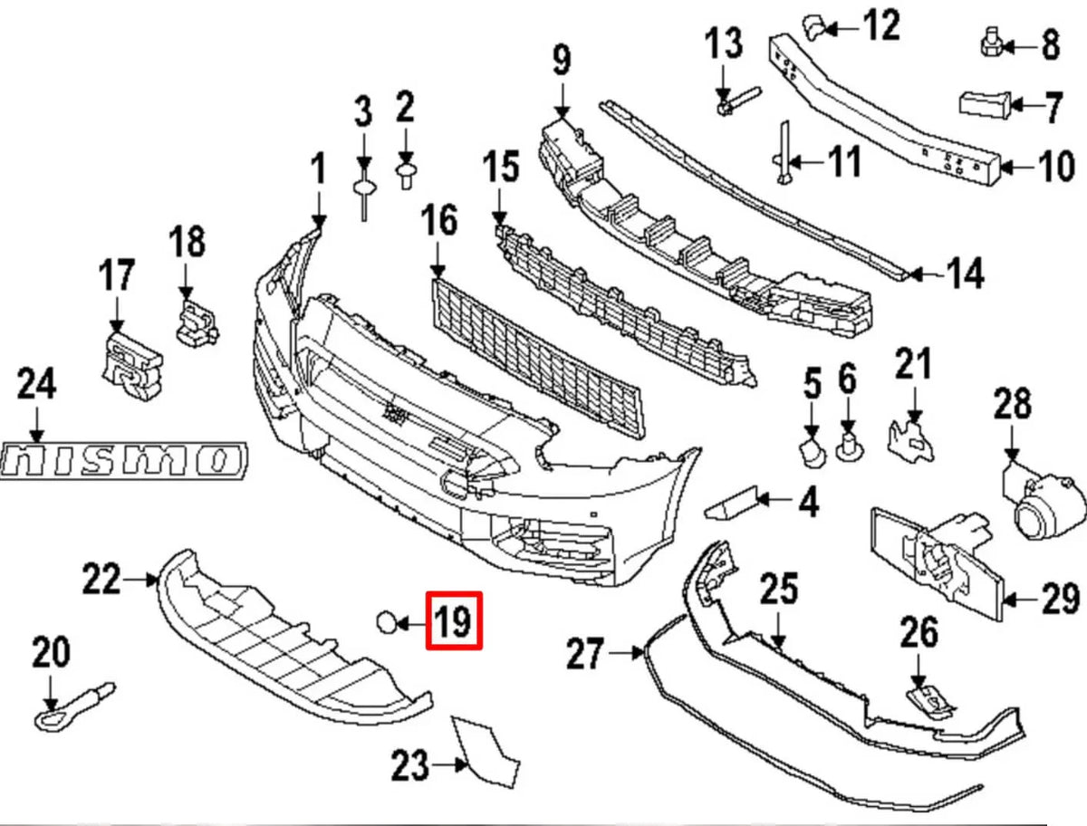 Cache Crochet de Remorquage Avant pour Nissan GT-R (2007-2016) - Revvo