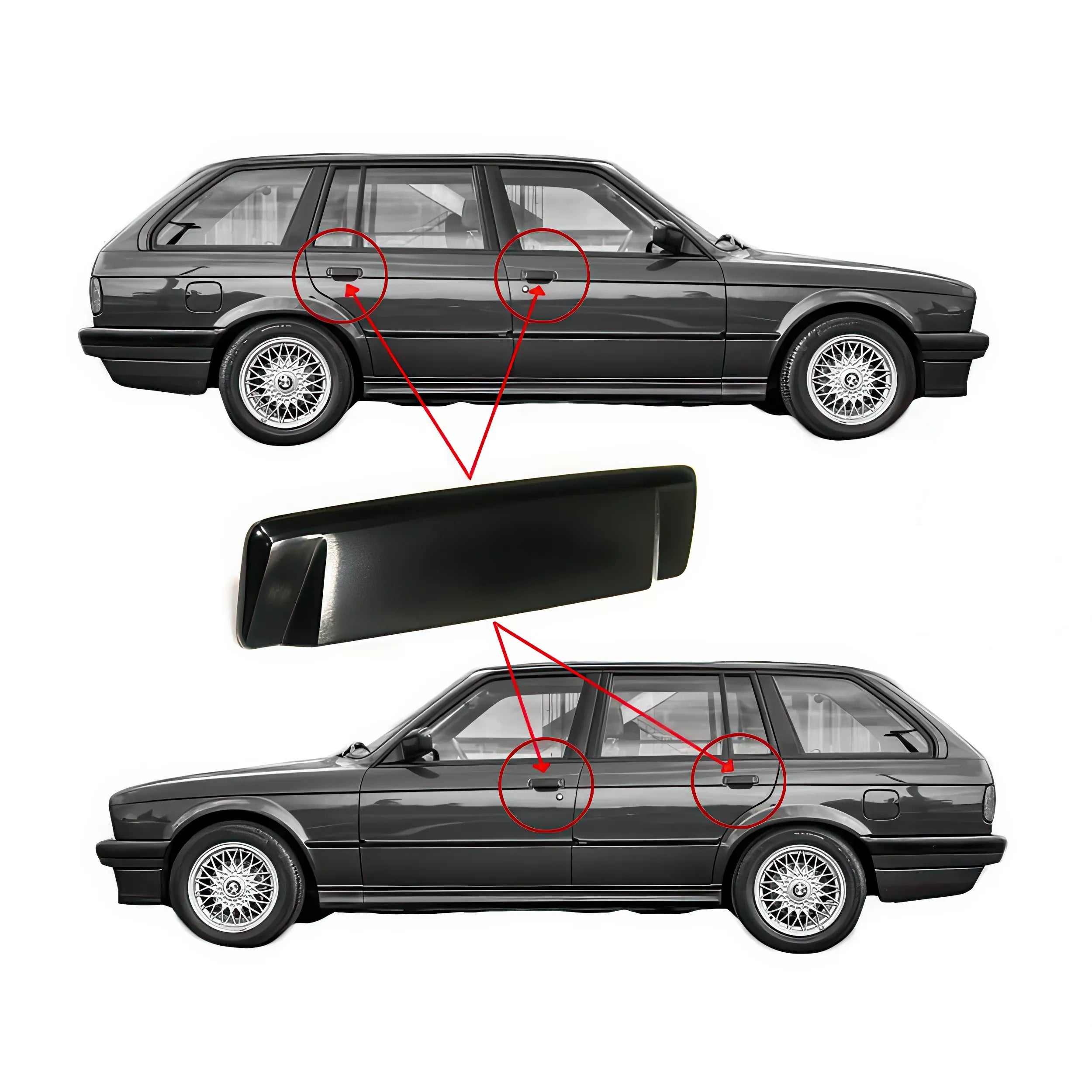 Poignée de Porte Extérieure - BMW Série 3 E30 (Lot de 4) - Revvo