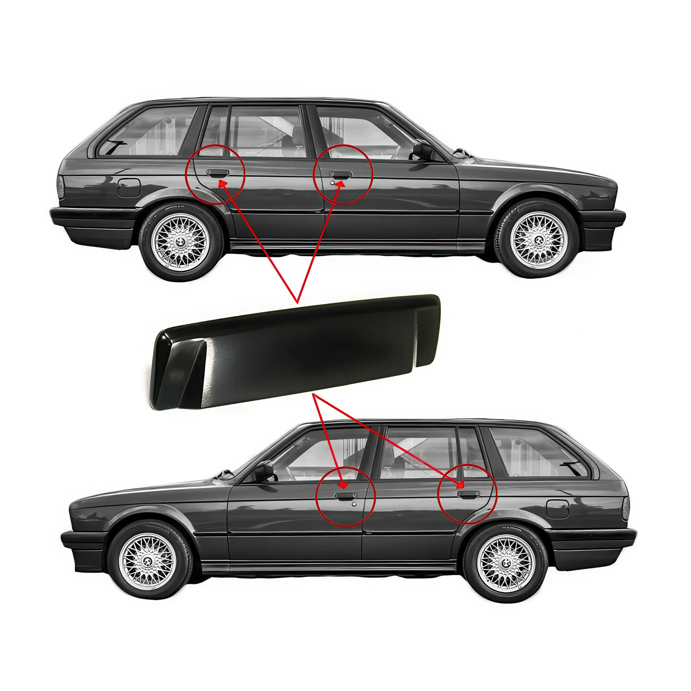 Poignée de Porte Extérieure - BMW Série 3 E30 (Lot de 4) - Revvo