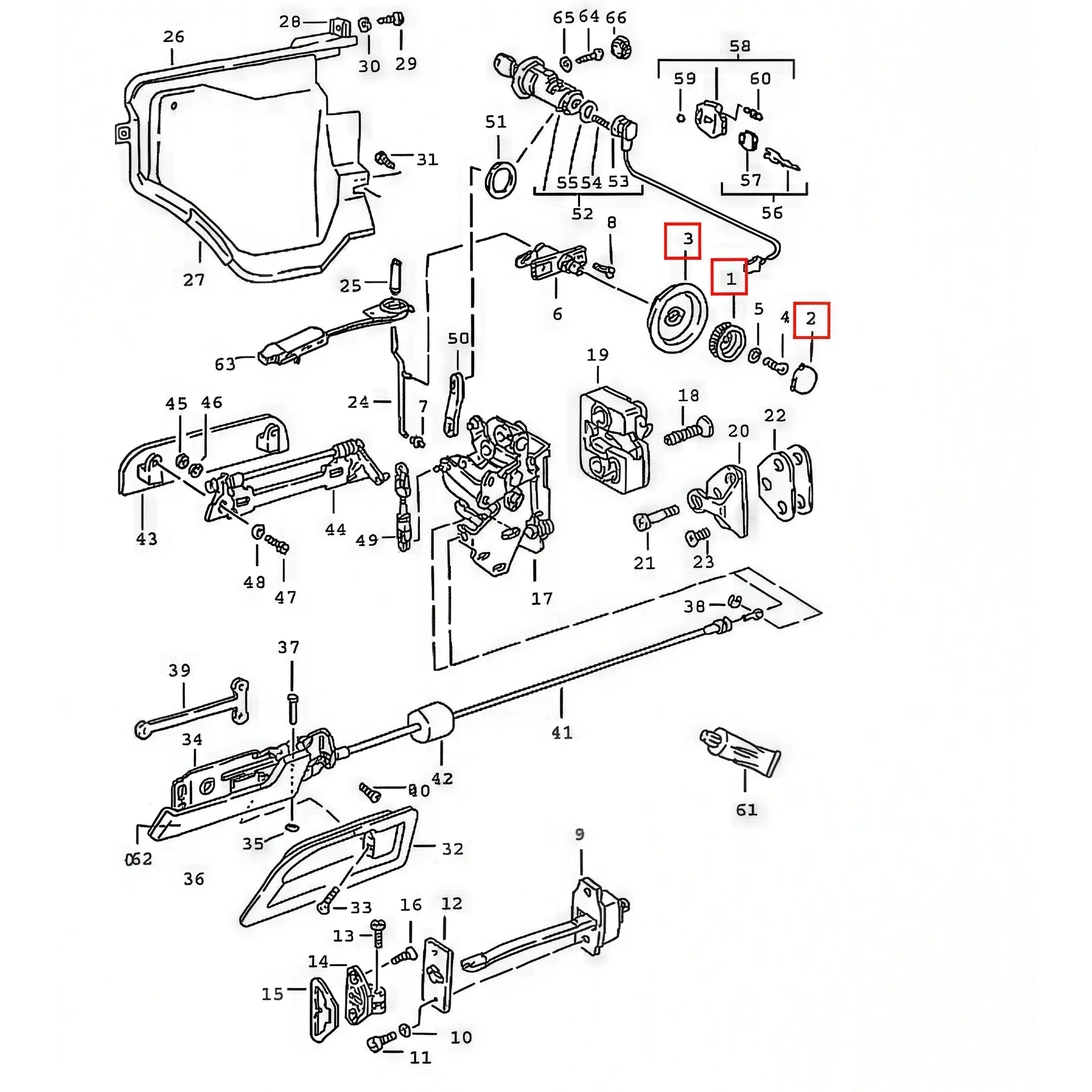 Porsche - Bouton Verrouillage Porte