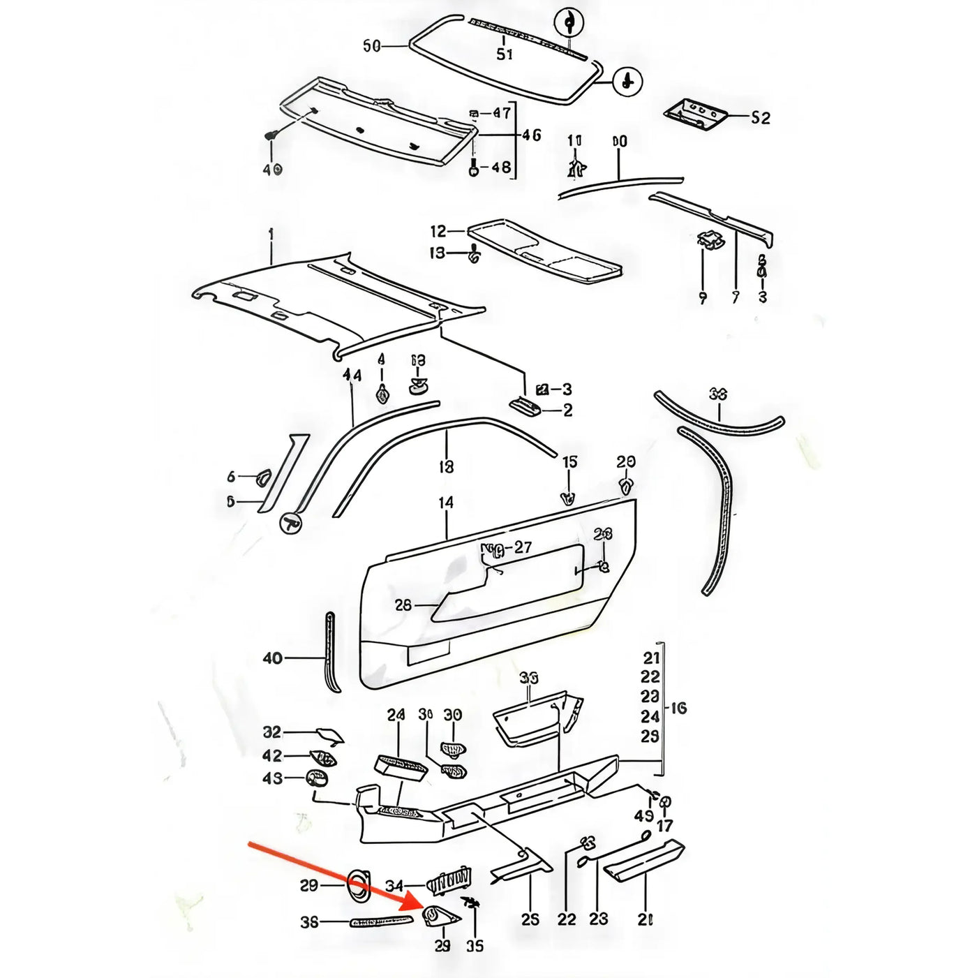 Cache de Conduit de Câblage - Porsche 928 - Revvo