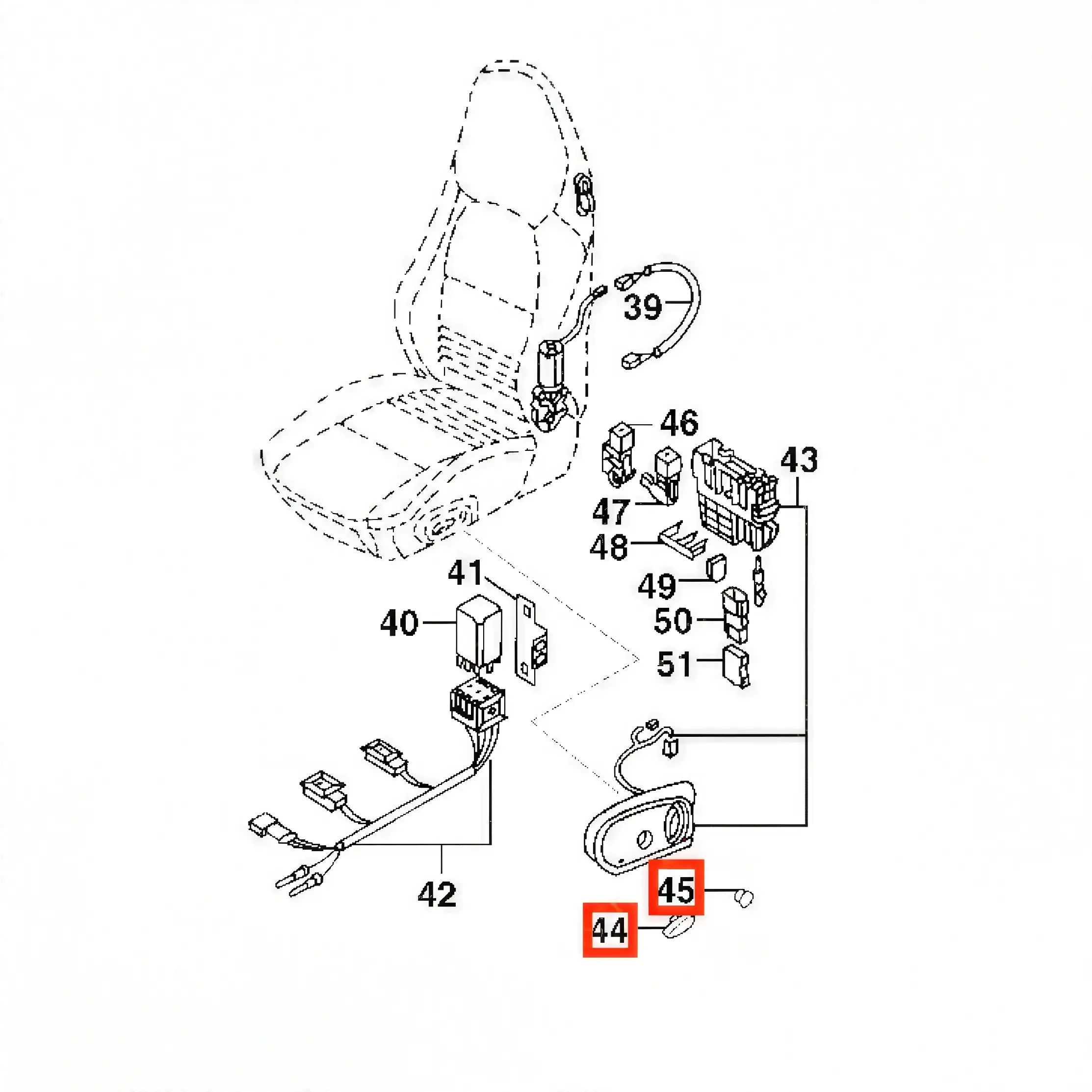 Porsche 996 / 986 - Kit Boutons Réglage Siège Électrique