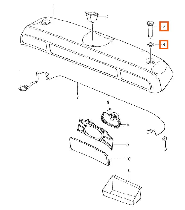 Loquet / Verrou de Boîte de Rangement pour Porsche Boxster 987 - Revvo