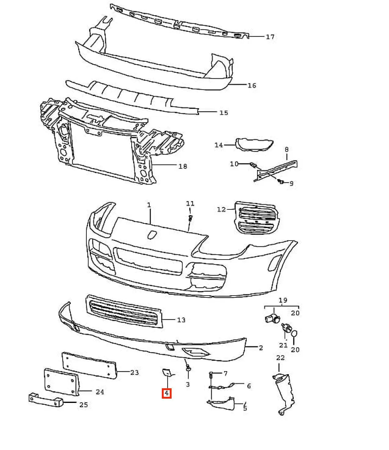 Porsche Cayenne (955) - Cache de Crochet de Remorquage Avant - Revvo