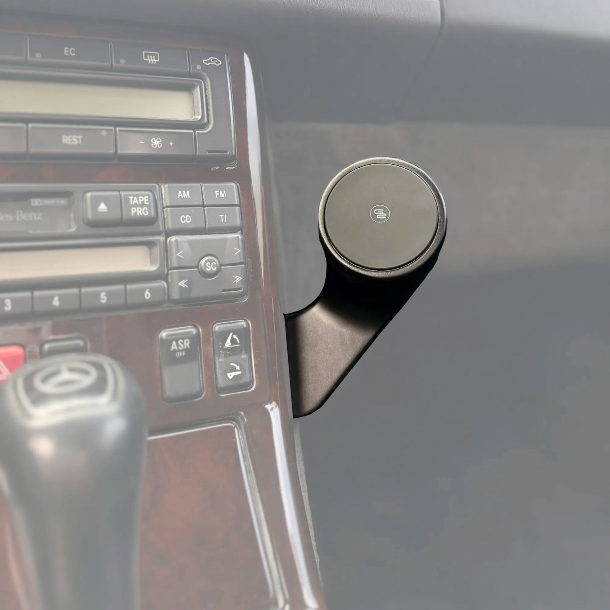 Support Téléphone en Cuir pour Mercedes SL R129 avec Chargeur Sans Fil
