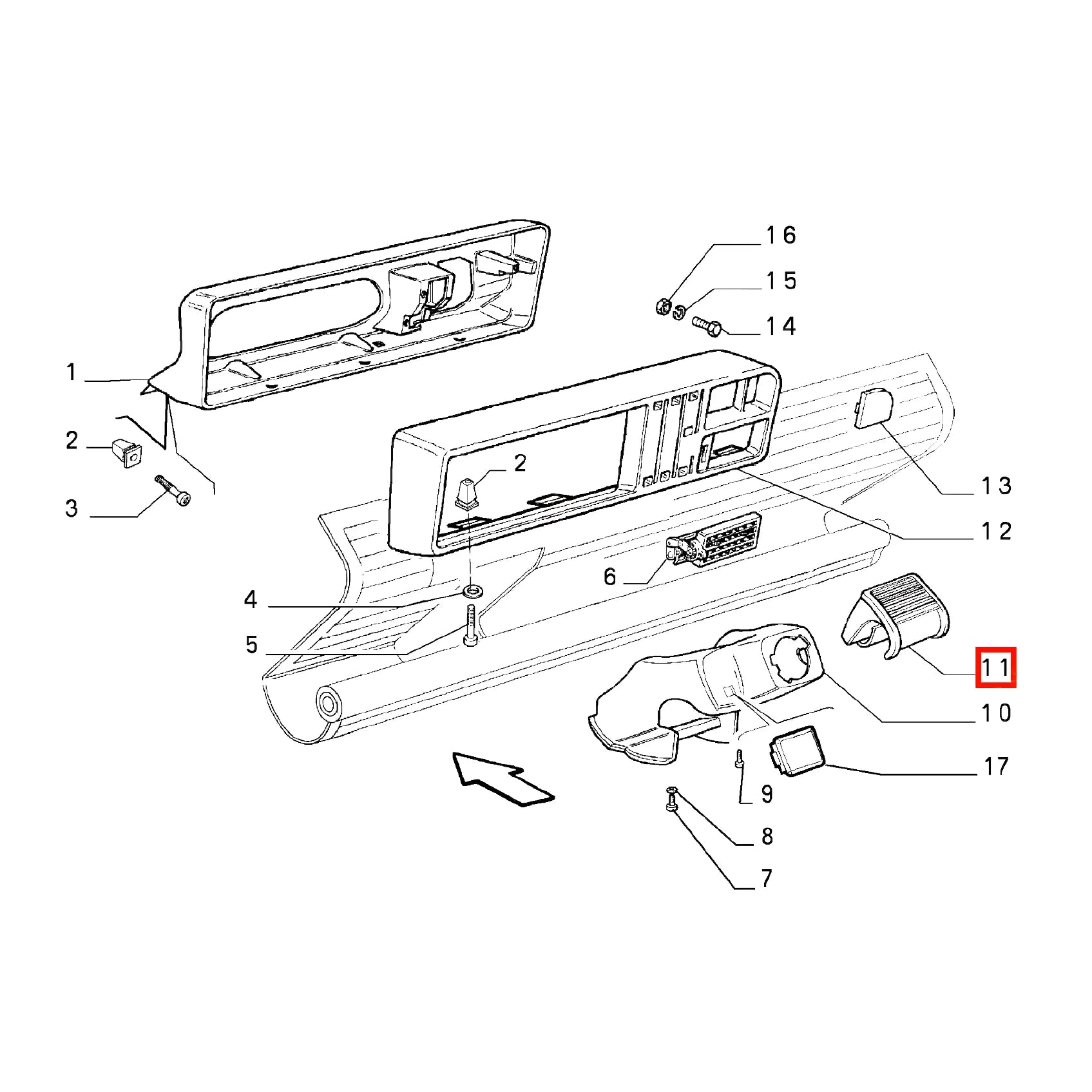 Cendrier - Fiat Panda 1 - Revvo