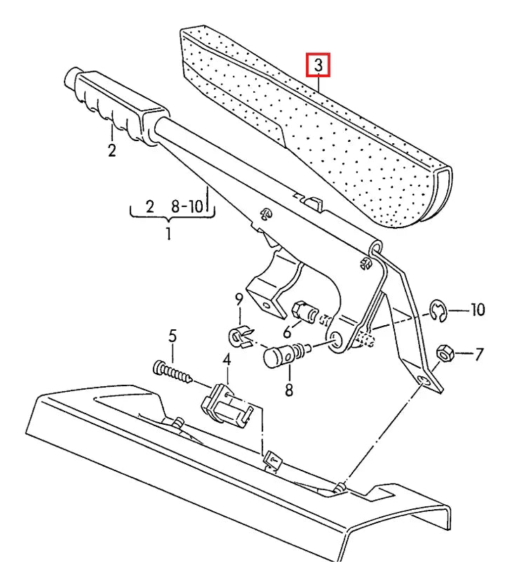Cache Levier de Frein à Main pour Volkswagen Polo 2 (1981-1994)